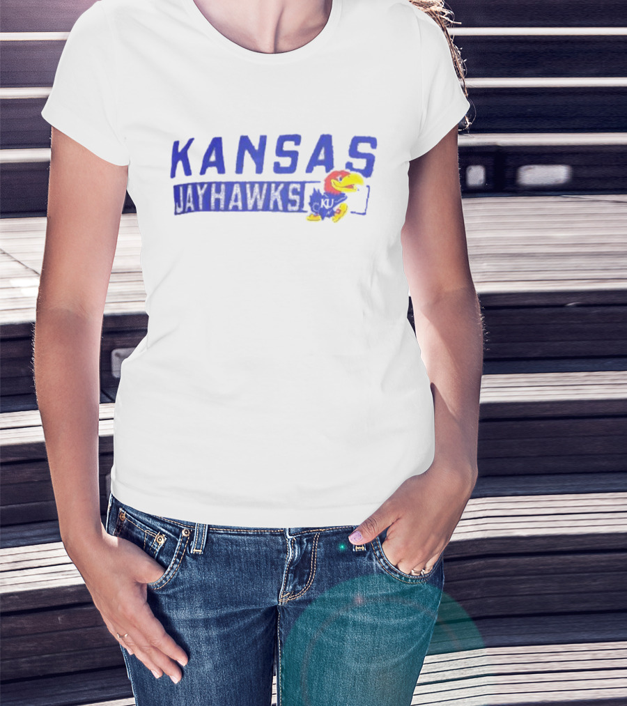 Kansas Jayhawks KU Champion Slate Impact Knockout T-Shirt