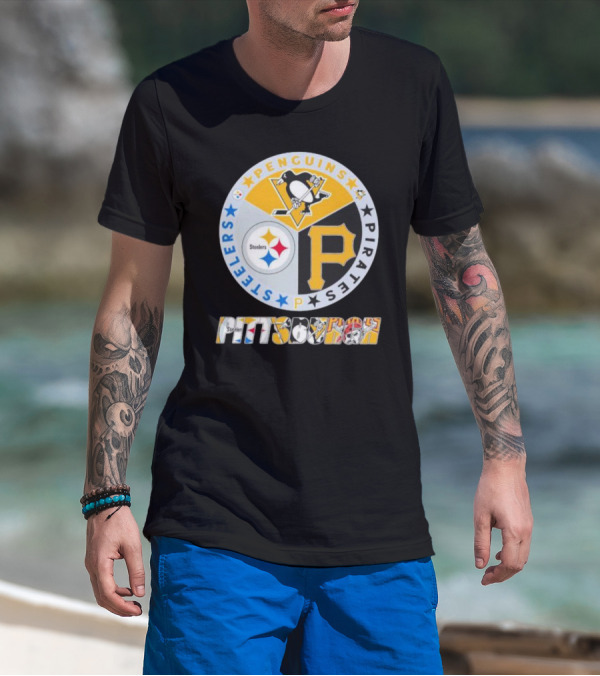 Pittsburgh Steelers Penguins Pirates Emblem T-Shirt
