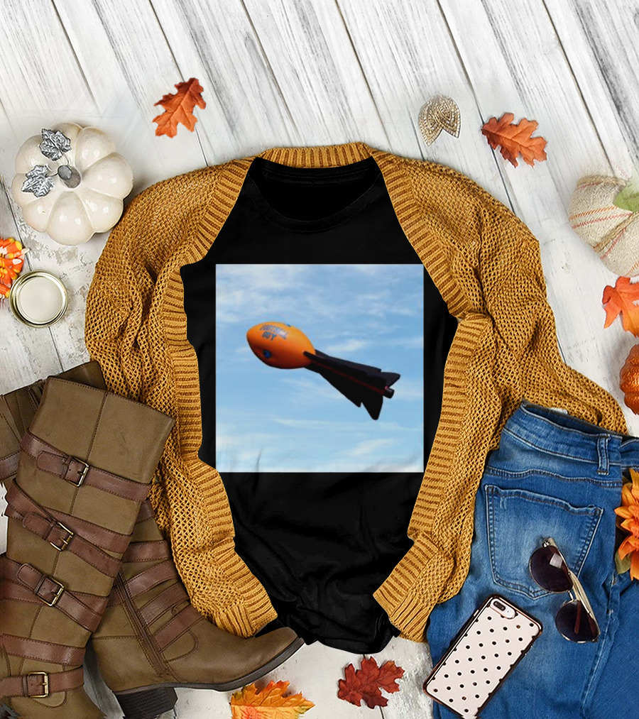 Football Guy Rocket Sky Launch T-Shirt