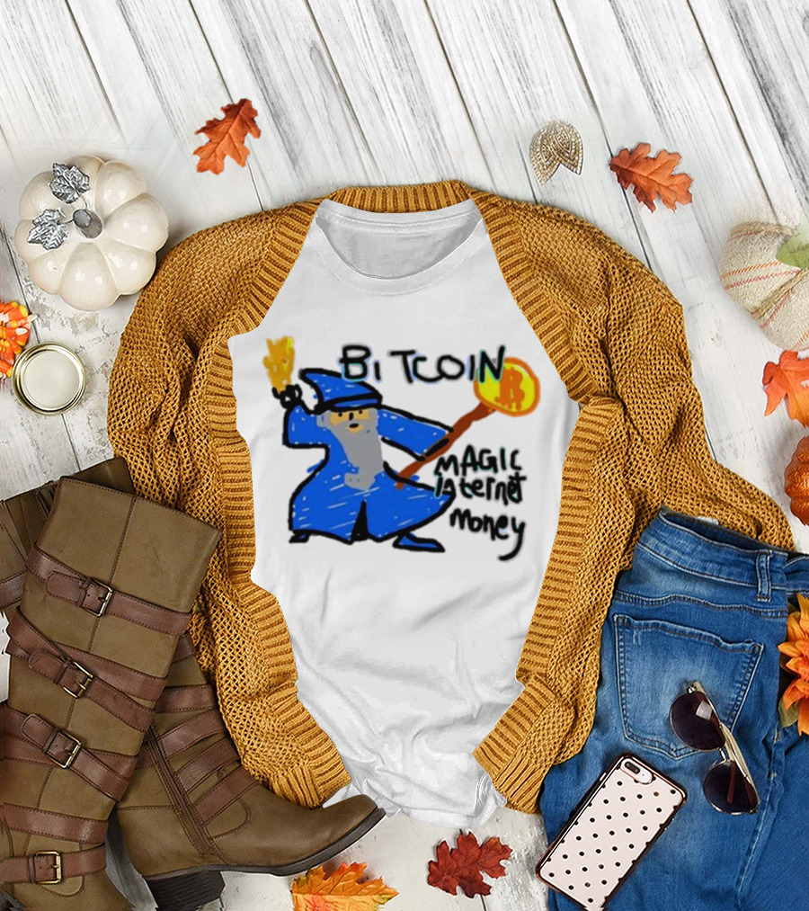 Bitcoin Wizard Magic Internet Money T-Shirt