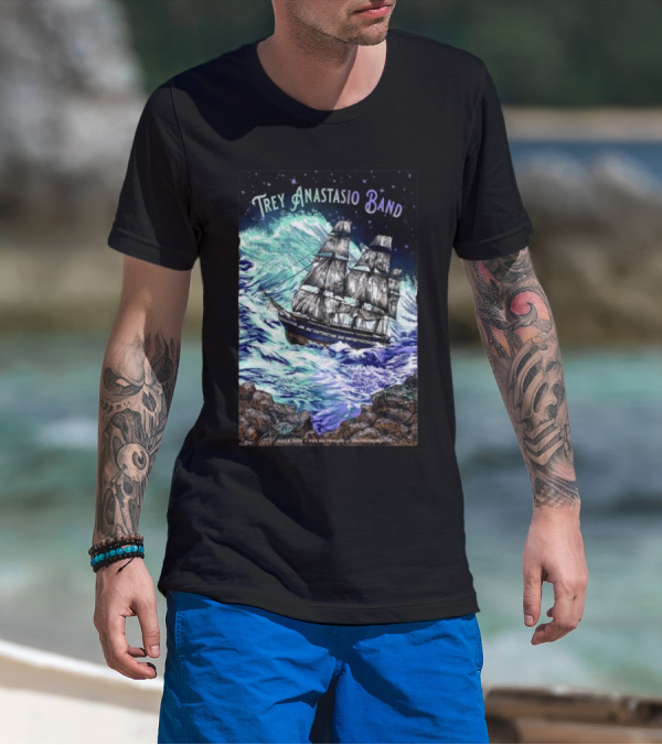 Trey Anastasio Band July 6 Ship In Stormy Sea T-Shirt
