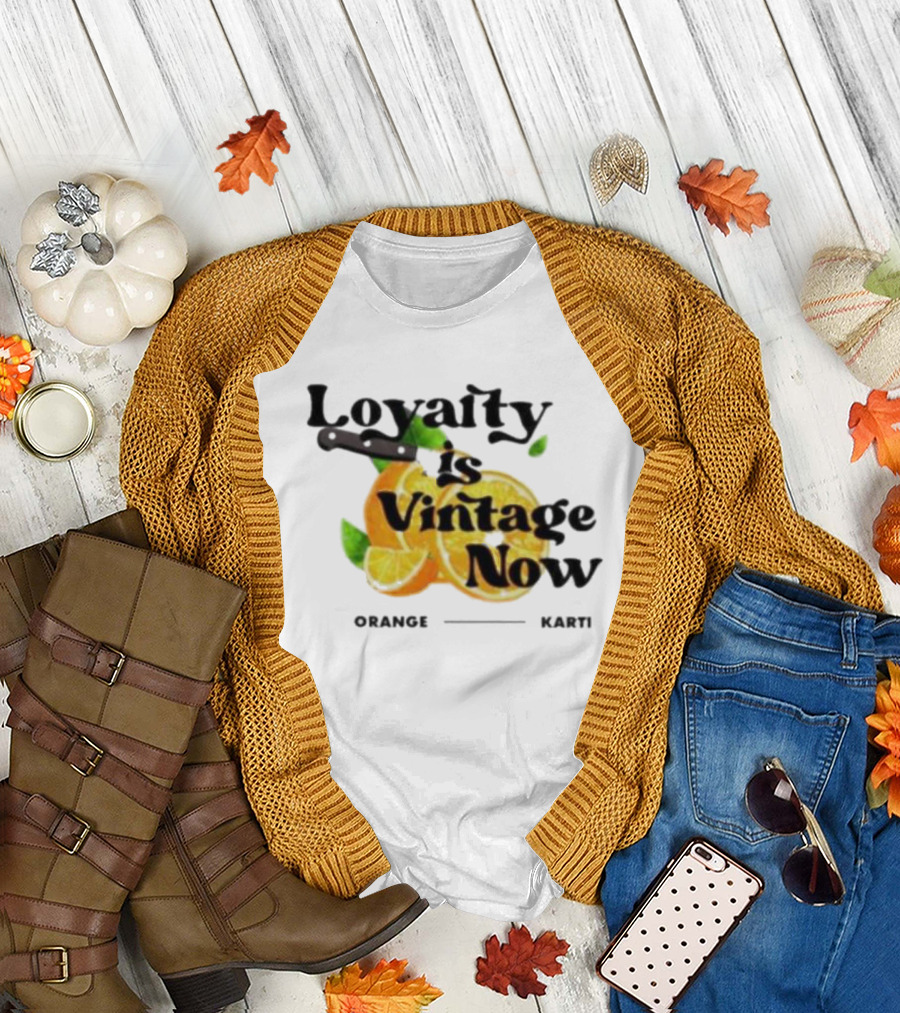 Loyalty is Vintage Now Orange Kart Retro Citrus T-Shirt