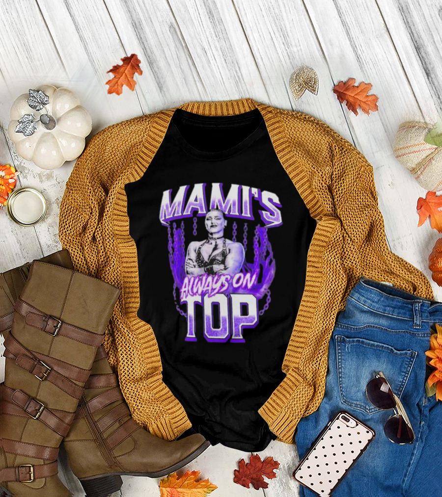 Rhea Ripley Mami's Always On Top WWE Style Chains Purple T-Shirt