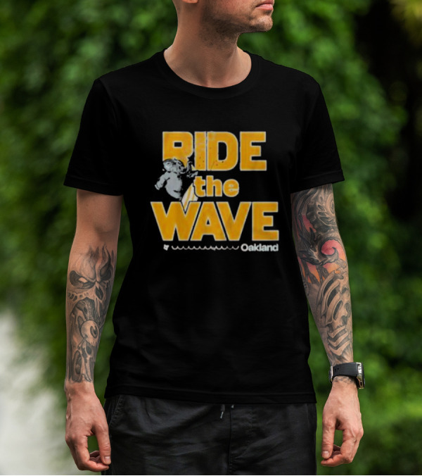 Ride The Wave Oakland Surf Elephant T-Shirt