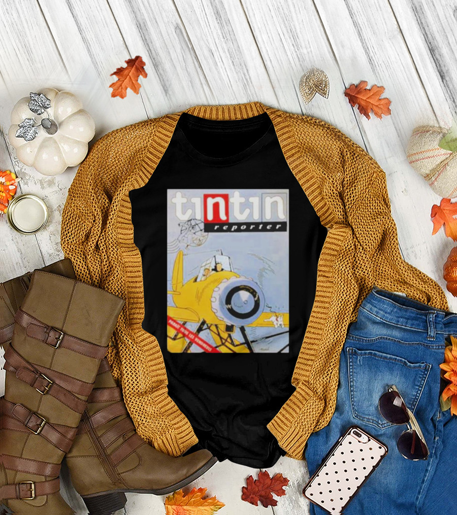 tintin Reporter New Adventures Game Design Cartoon T-Shirt