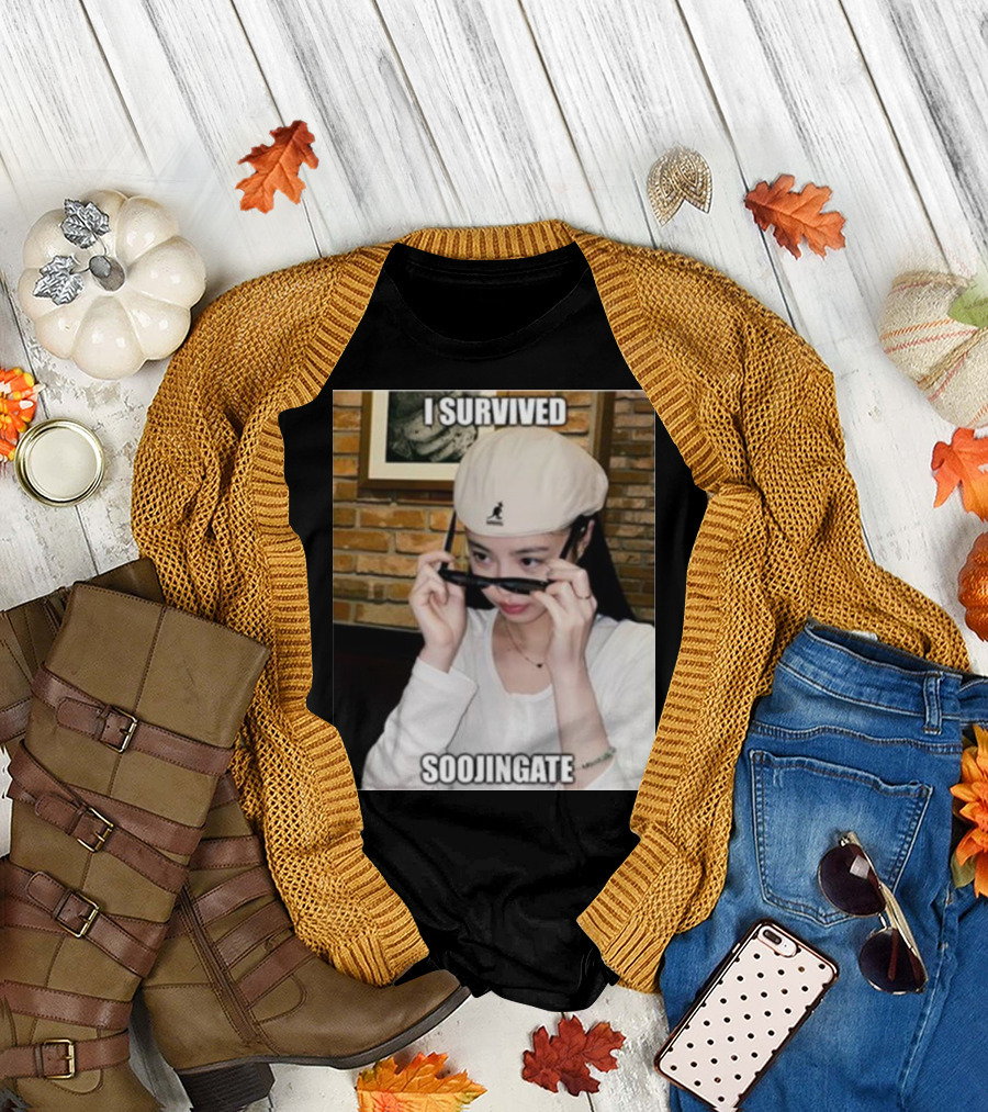 I Survived Soojingate Beret Sunglasses Meme T-Shirt