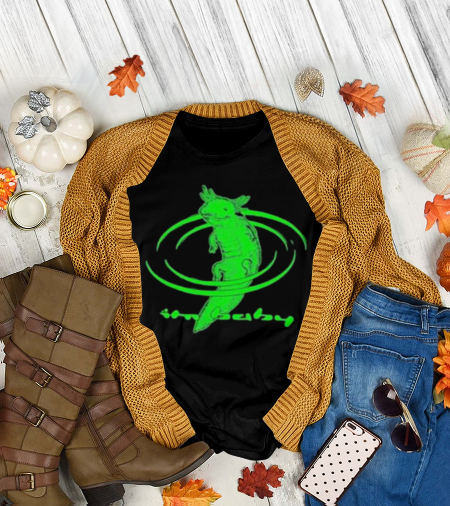I'M Baby By Dogecore Axolotl Neon Green T-Shirt