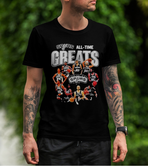 Spurs All-Time Greats San Antonio Legends NBA T-Shirt