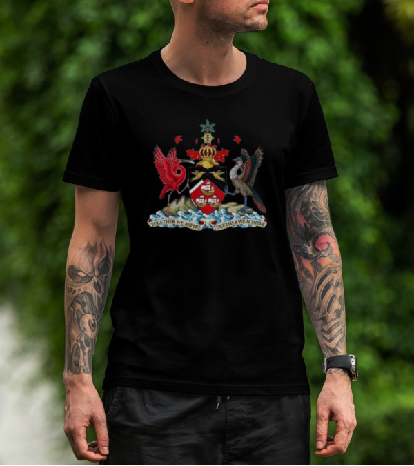 Coat Of Arms Of Trinidad And Tobago Together We Aspire Together We Achieve T-Shirt