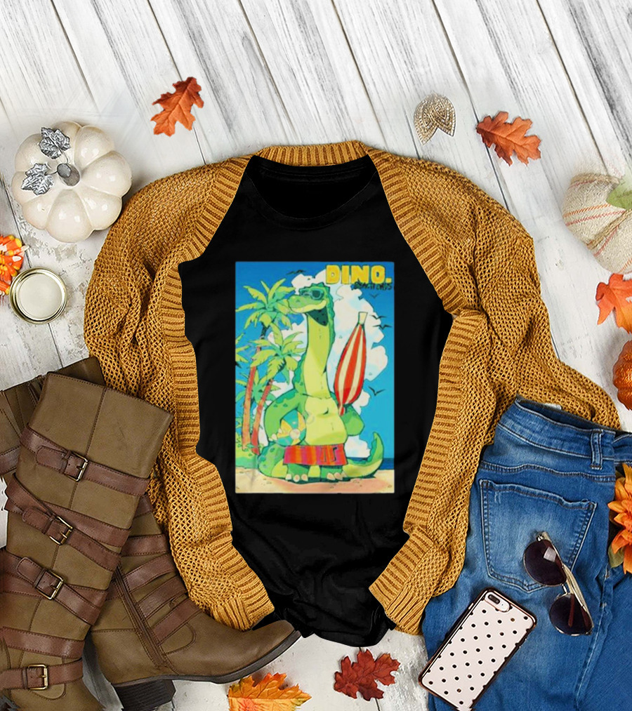 Dino Beach Days Noodle Shop Adventures T-Shirt