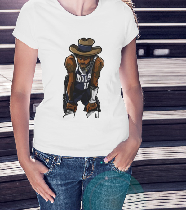 Kyriewrld Merch Cowboy Kai Mavs 11 Basketball Cartoon T-Shirt