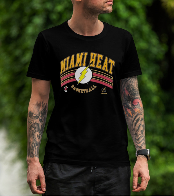 Miami Heat Basketball The Flash Fanatics Branded DC T-Shirt
