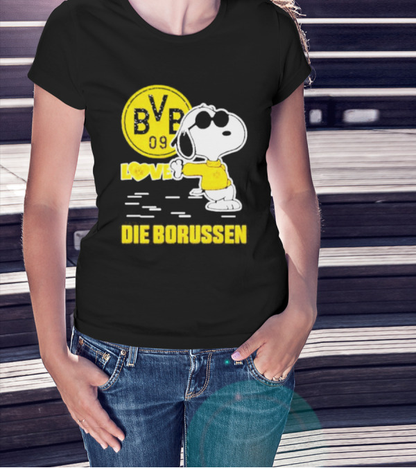 Snoopy Love BVB 09 Die Borussen Football Soccer T-Shirt