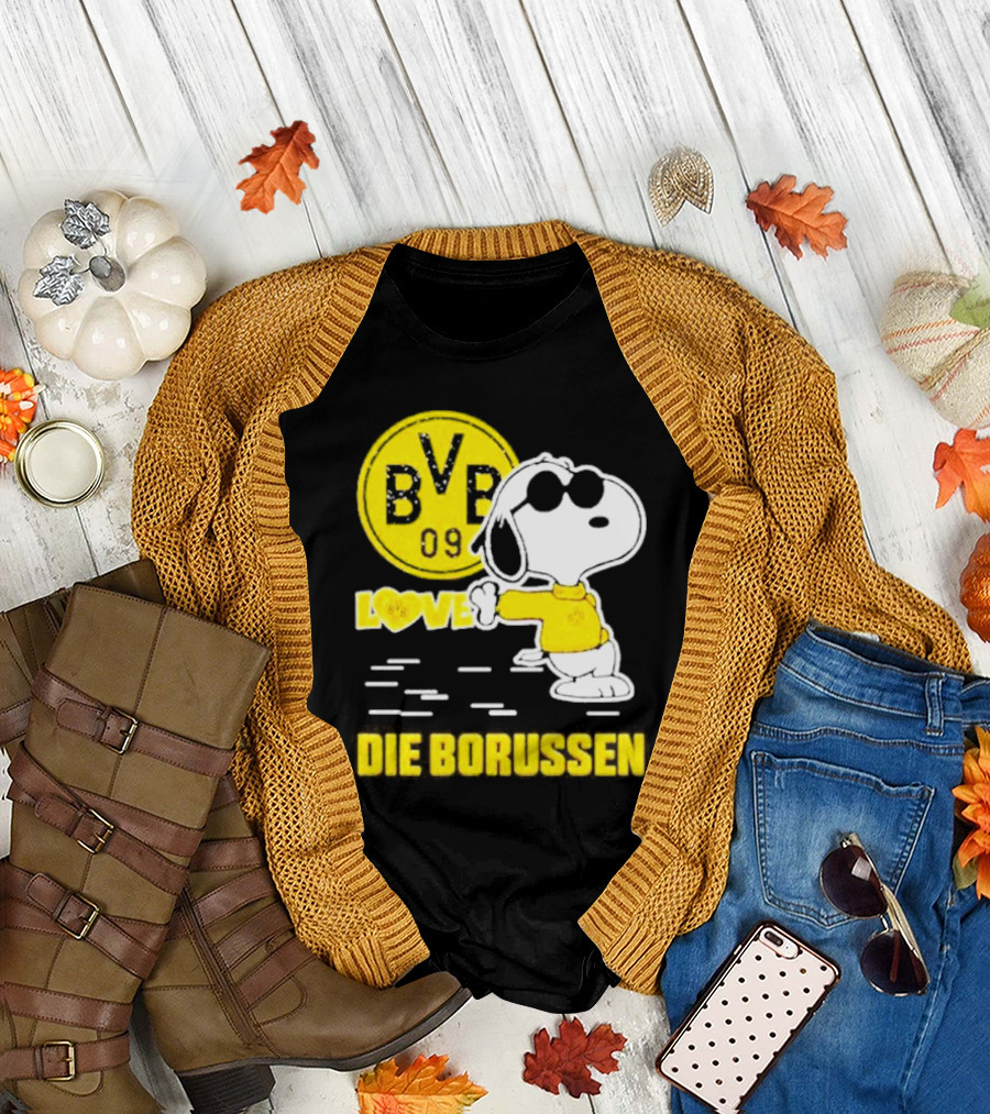 Snoopy Love BVB 09 Die Borussen Football Soccer T-Shirt