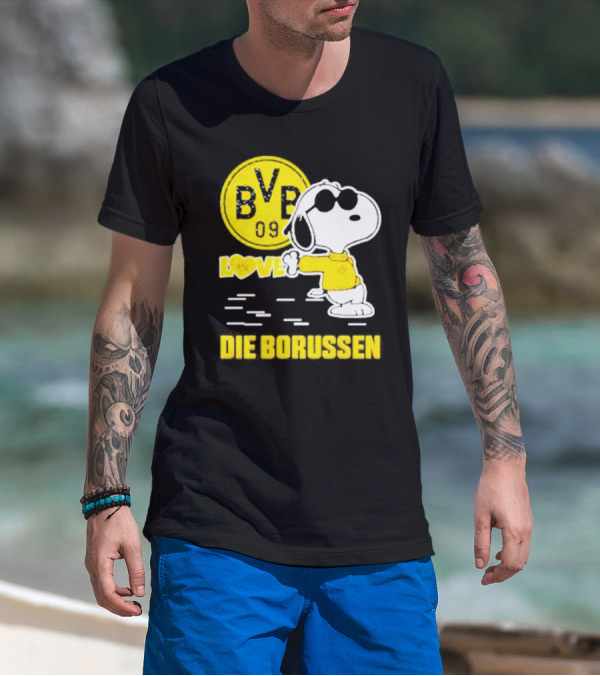 Snoopy Love BVB 09 Die Borussen Football Soccer T-Shirt
