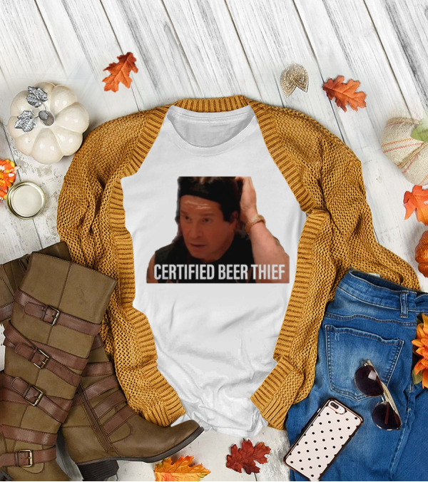 CERTIFIED BEER THIEF Iconic Celebrity Image T-Shirt