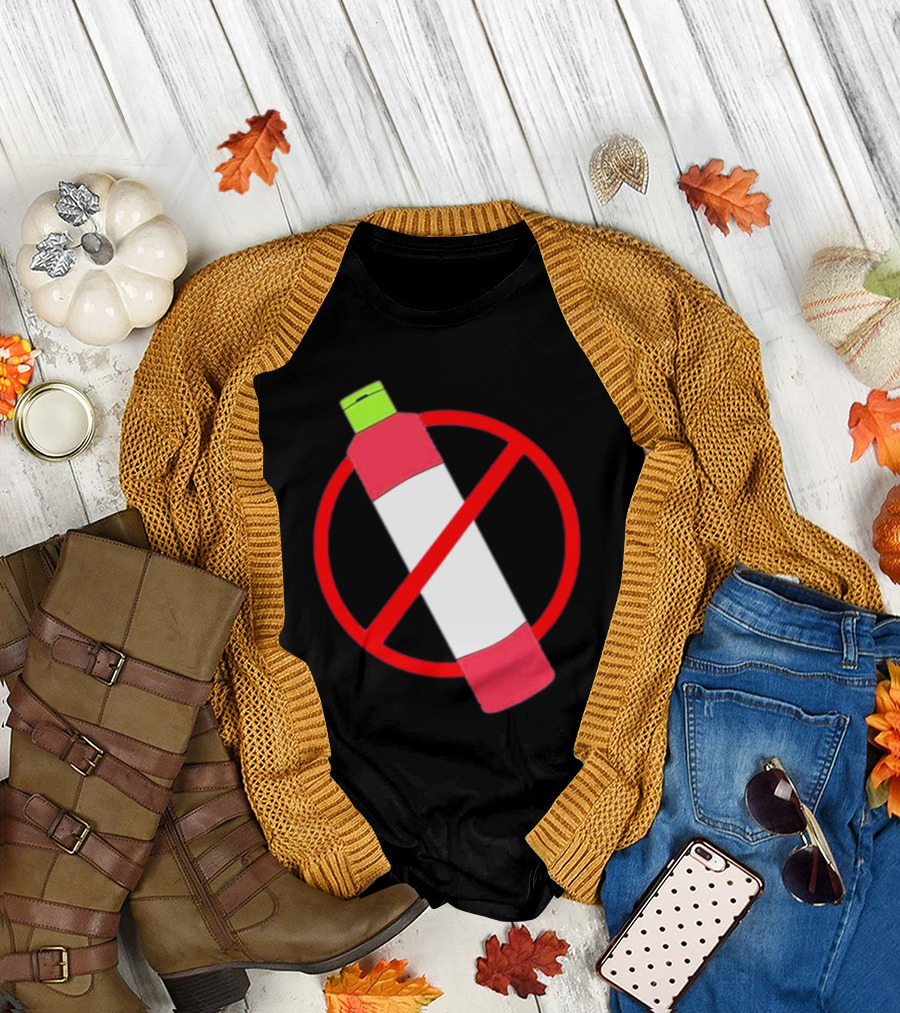 Forbidden Hela Gewurz Ketchup Curry Red Circle Crossed Bottle T-Shirt