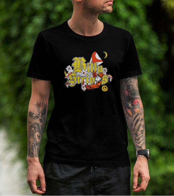 Billy Strings Sleeping Wizard Psychedelic Mushroom Peace Moon Daisies T-Shirt