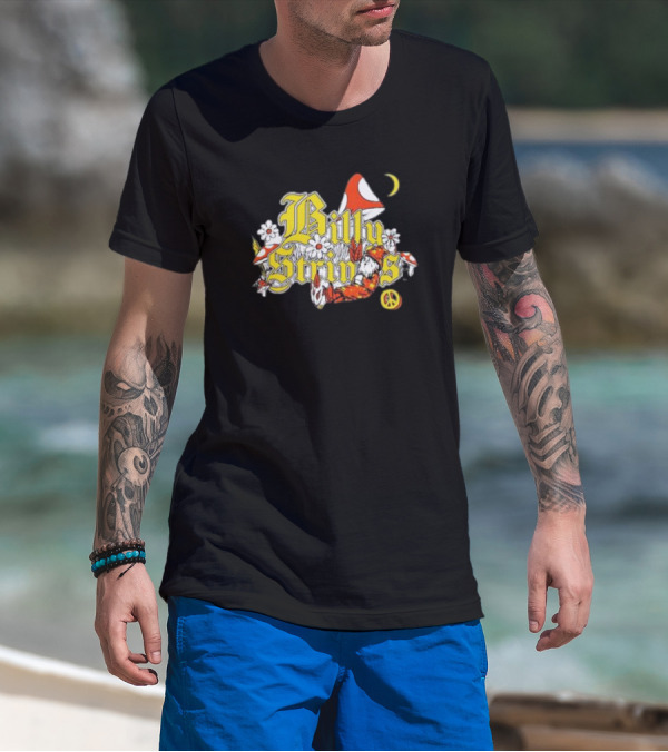 Billy Strings Sleeping Wizard Psychedelic Mushroom Peace Moon Daisies T-Shirt
