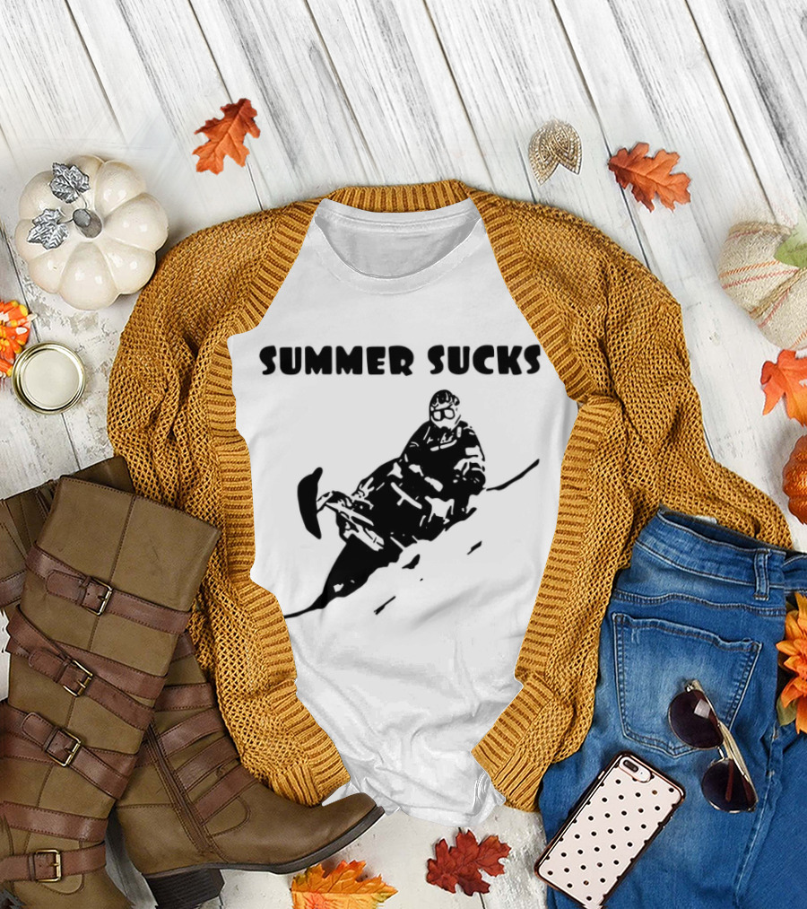 Snowmobile Rider Declares Summer Sucks T-Shirt