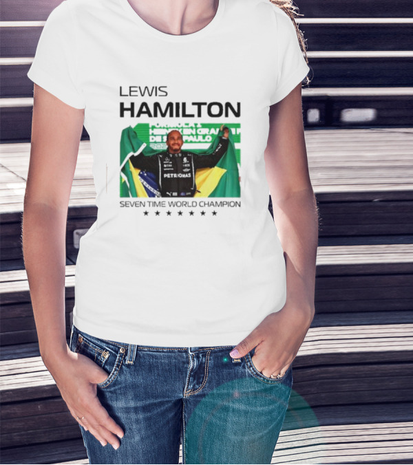 Lewis Hamilton São Paulo Grand Prix Seven Time World Champion T-Shirt
