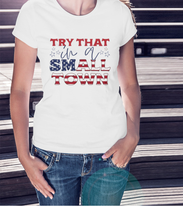 Jason Aldean Try That In A Small Town Red White Blue Stars T-Shirt