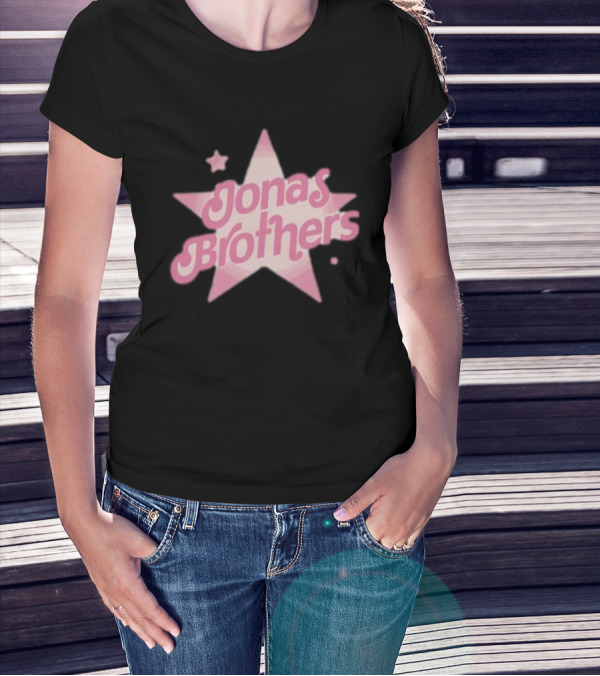 Jonas Brothers Pink Stars Retro T-Shirt