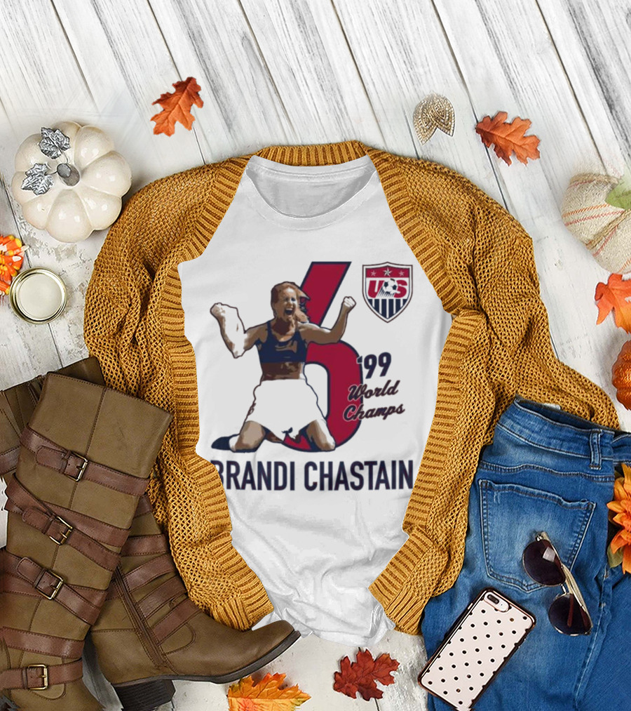 USWNT Brandi Chastain 6 99 World Champs T-Shirt