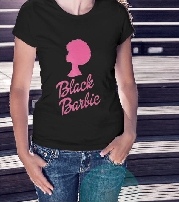 Black Barbie Afro Fan T-Shirt