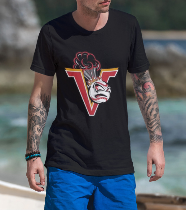 Mavericks Volcanoes Alternate Logo V-Eruption Baseball Mascot T-Shirt