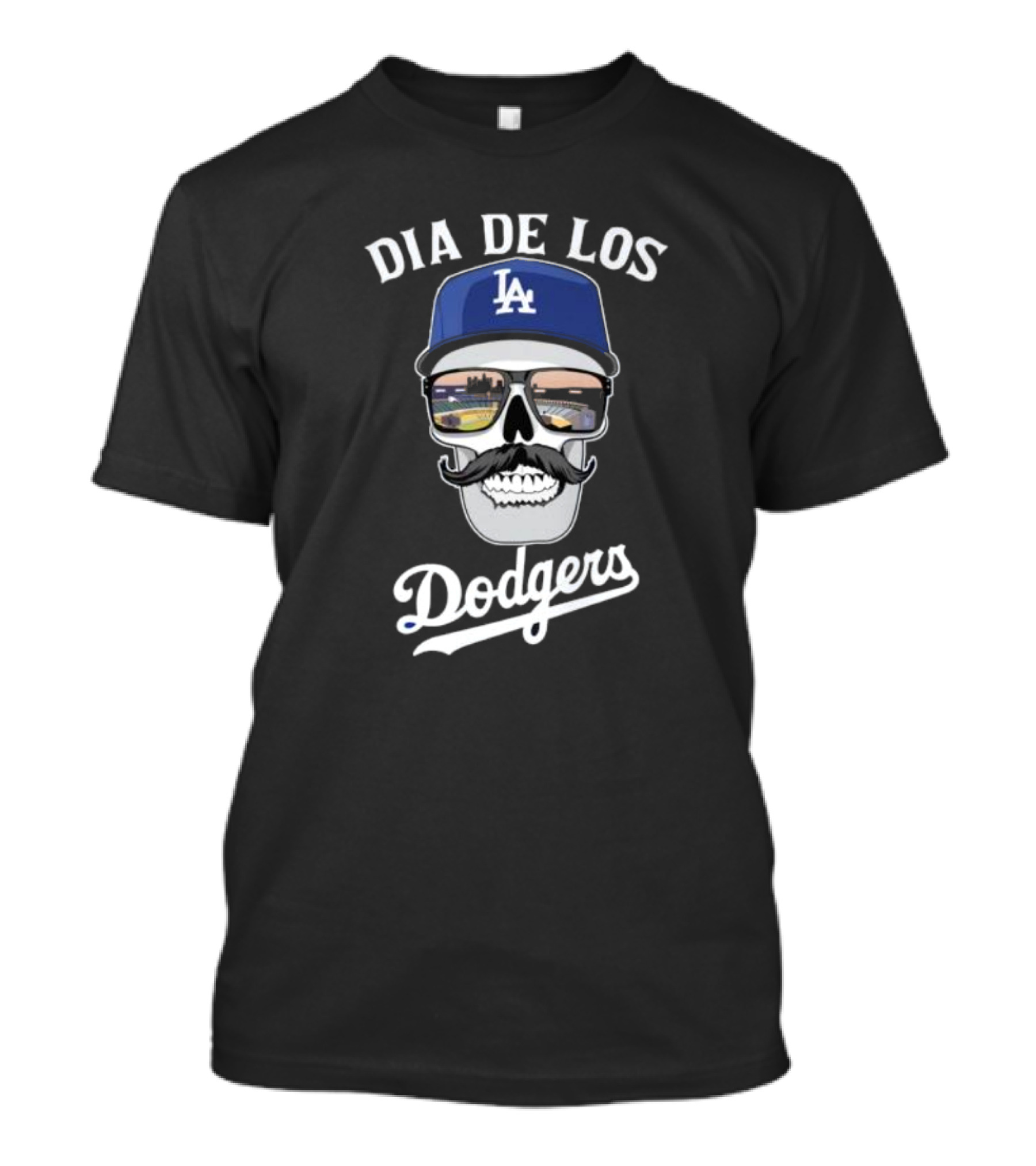 Dia De Los Dodgers LA Skull T-Shirt