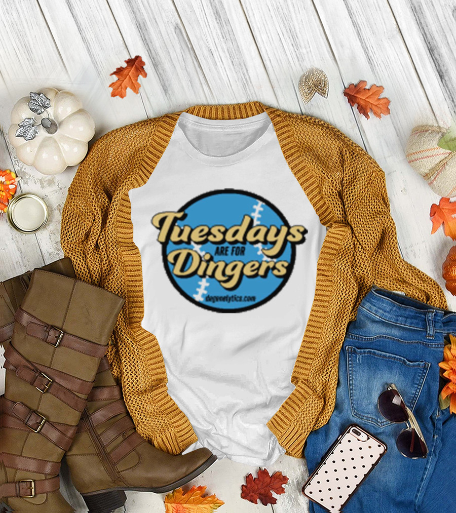 Parlaybae Degenelytics Tuesdays Are for Dingers Baseball Merch T-Shirt