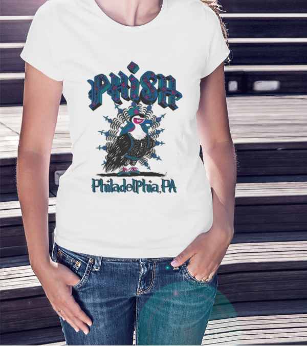 PHISH Philadelphia PA Bird Design The Mann Center Tour T-Shirt