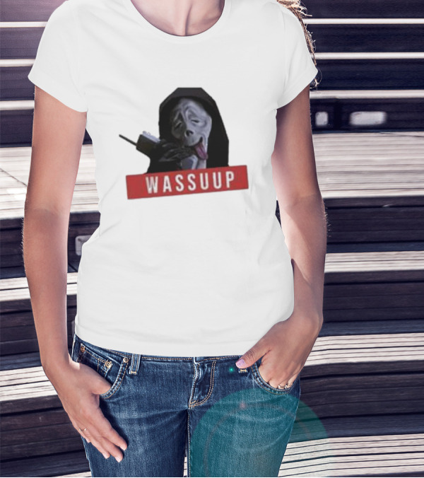Wassup Ghostface Parody New Skeleton T-Shirt