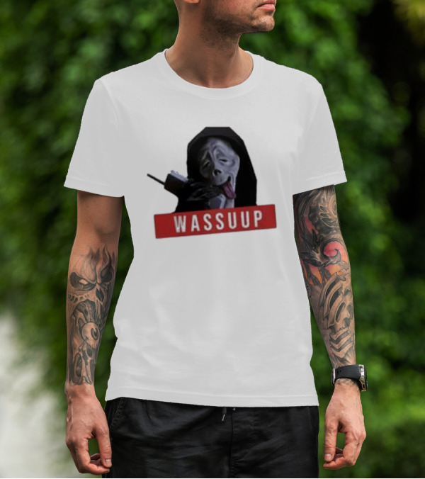 Wassup Ghostface Parody New Skeleton T-Shirt