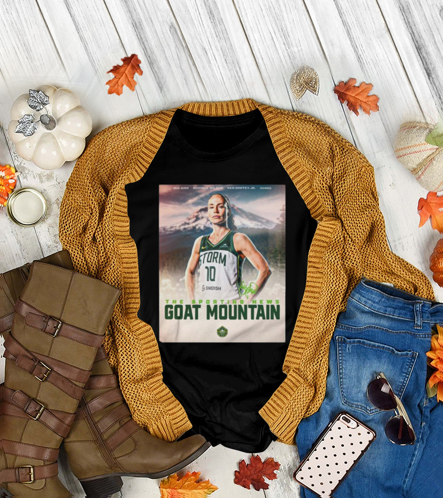 Sue Bird The Sporting News GOAT Mountain Storm 10 T-Shirt
