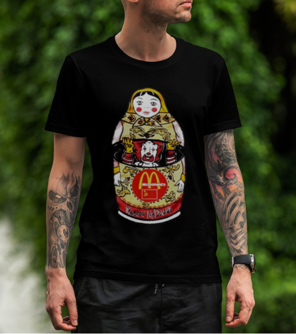 Moscow McDonald's Russian Doll With McDonald's Logo And Ronald McDonald T-Shirt