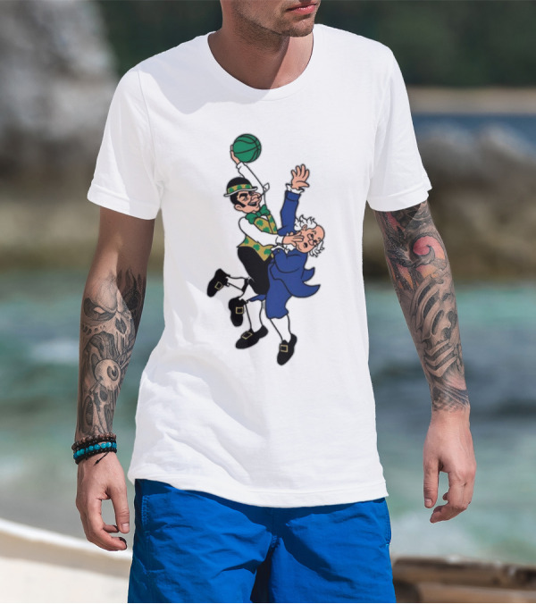 Boston Basketball Iconic Dunk Humor T-Shirt