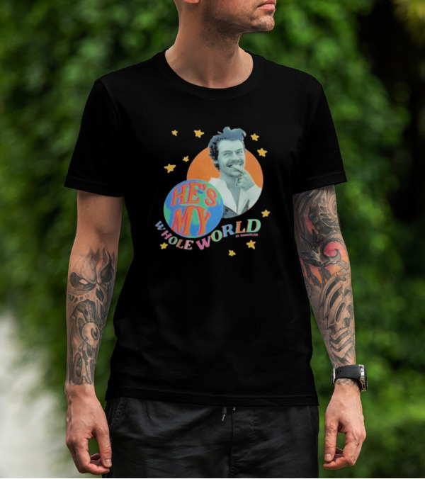Buggirl200 Harry He's My Whole World Colorful Planet Stars T-Shirt