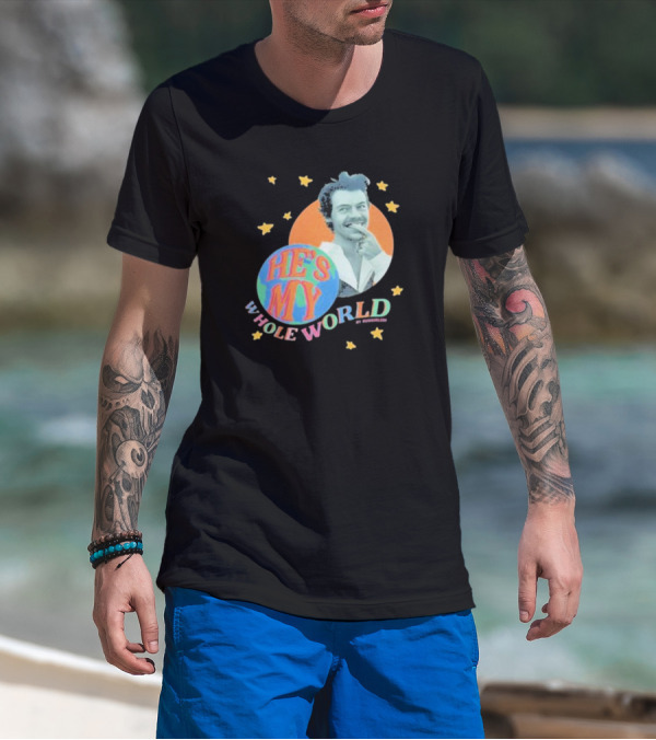 Buggirl200 Harry He's My Whole World Colorful Planet Stars T-Shirt