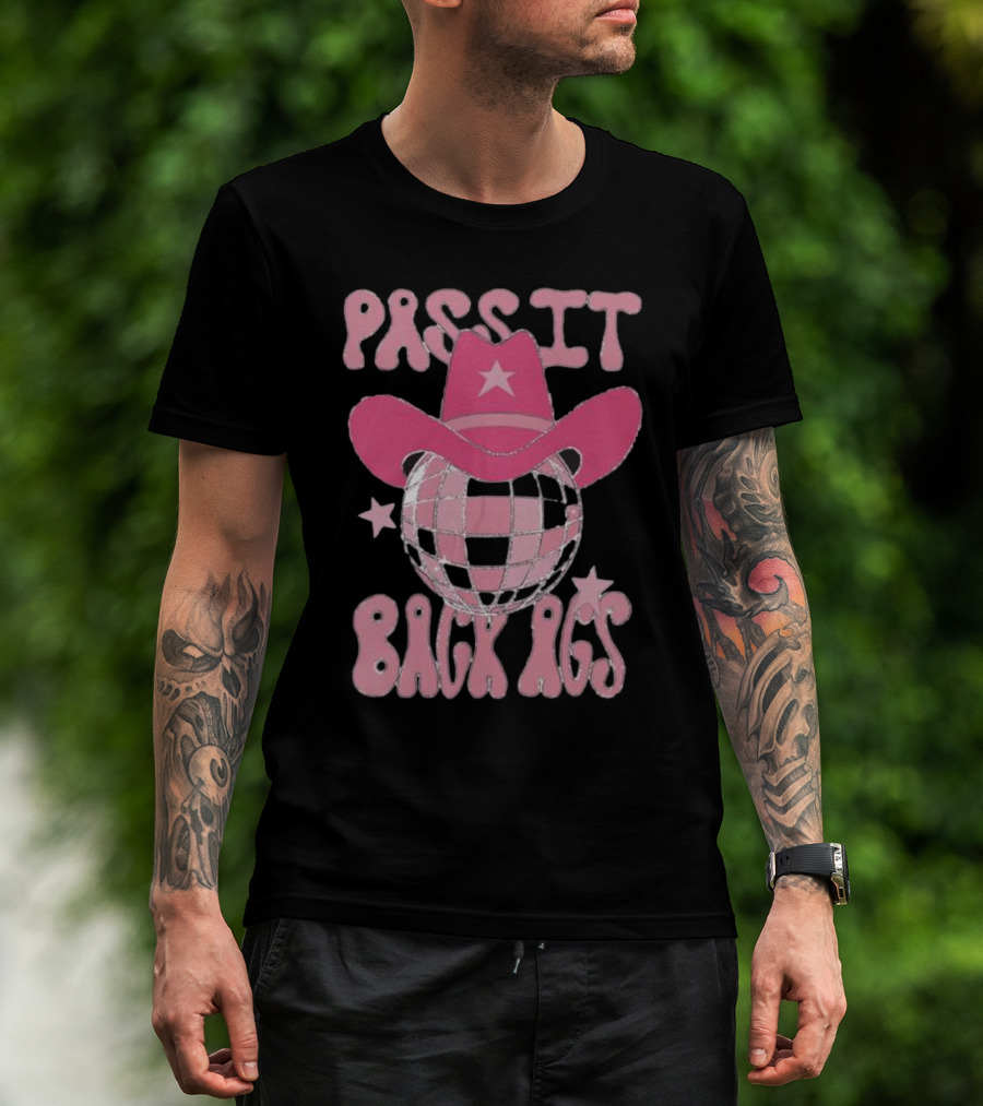 Pass It Back Ags Texas A&M Disco Cowgirl Hat And Stars T-Shirt