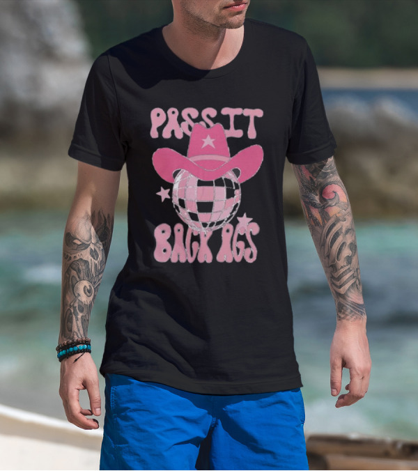 Pass It Back Ags Texas A&M Disco Cowgirl Hat And Stars T-Shirt
