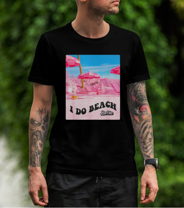 Barbie I Do Beach Movie Pink Umbrella Paradise Scene T-Shirt