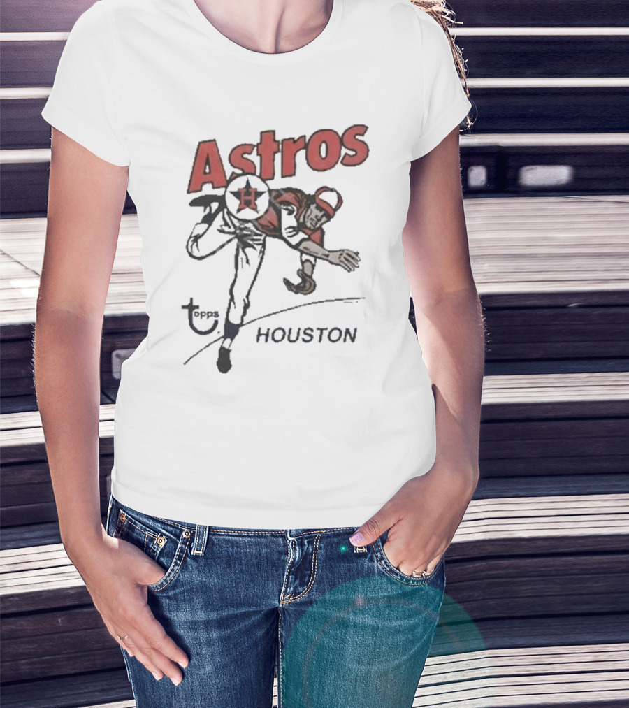 Houston Astros Topps Homage Gold Tri-Blend Vintage Pitcher T-Shirt