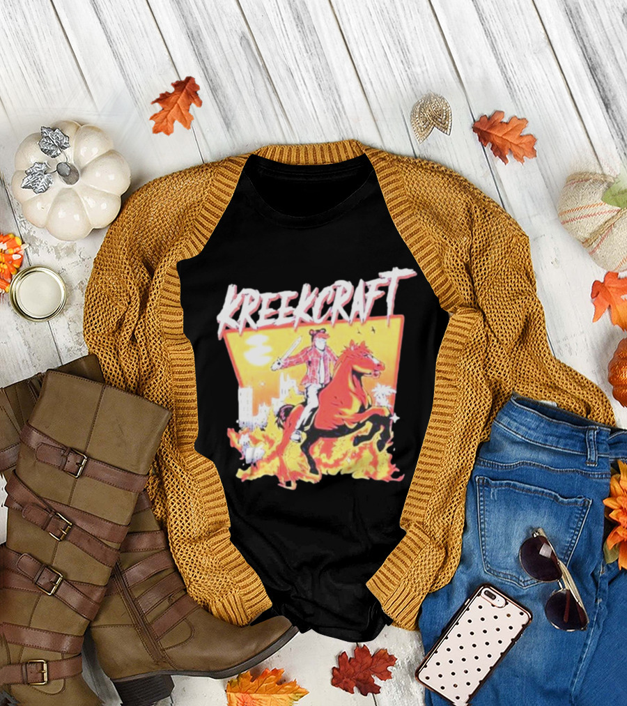 KreekCraft Fiery Horseback Adventure T-Shirt