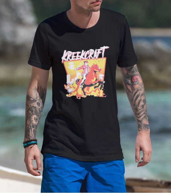 KreekCraft Fiery Horseback Adventure T-Shirt