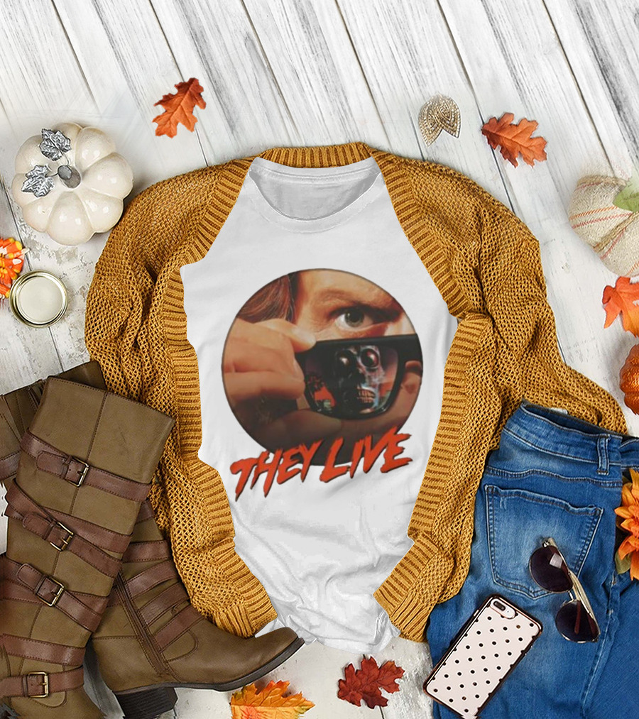 They Live Alien Sunglasses Meme Comedy T-Shirt