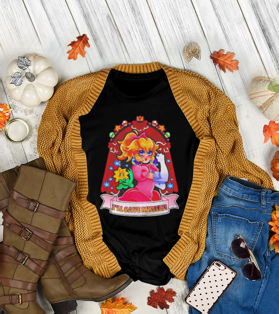 I'll Save Myself Jamealipuff Retro Arcade Princess T-Shirt