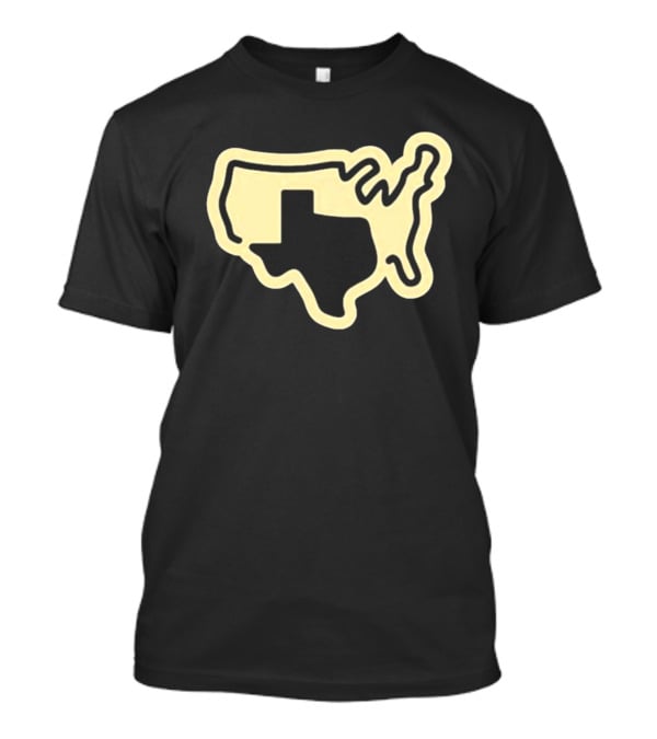 Tan Grand Texas State Silhouette Map USA Shape T-Shirt