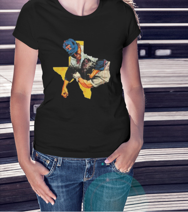 Nolan Ryan Robin Ventura Texas Baseball Fight Iconic Moment T-Shirt
